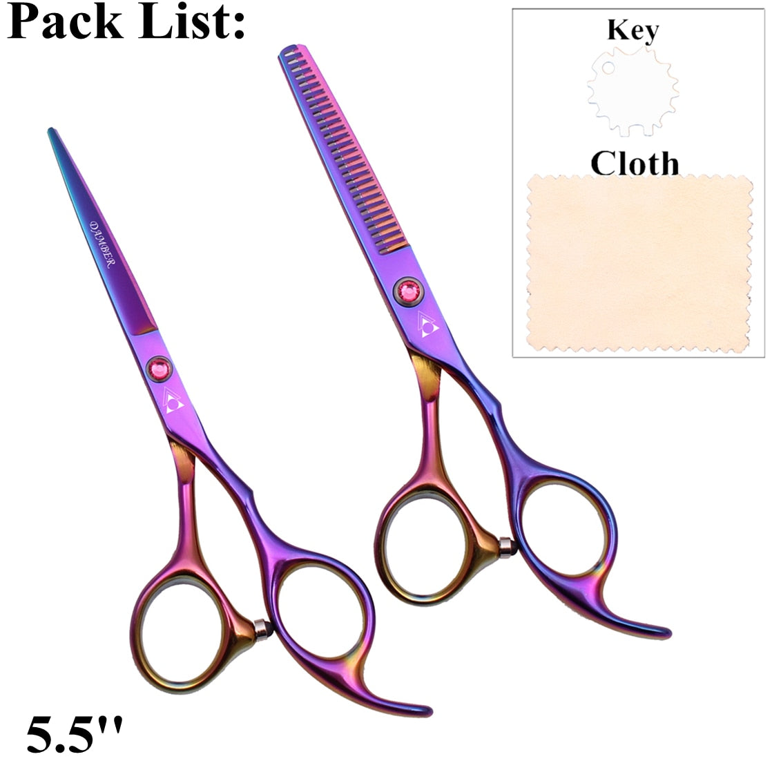 Hair Scissors 5.5 6.0 Professional Hairdressing Scissors Thinning Barber Scissor Set Hair Cutting Scissors 440C Japan Steel 888#