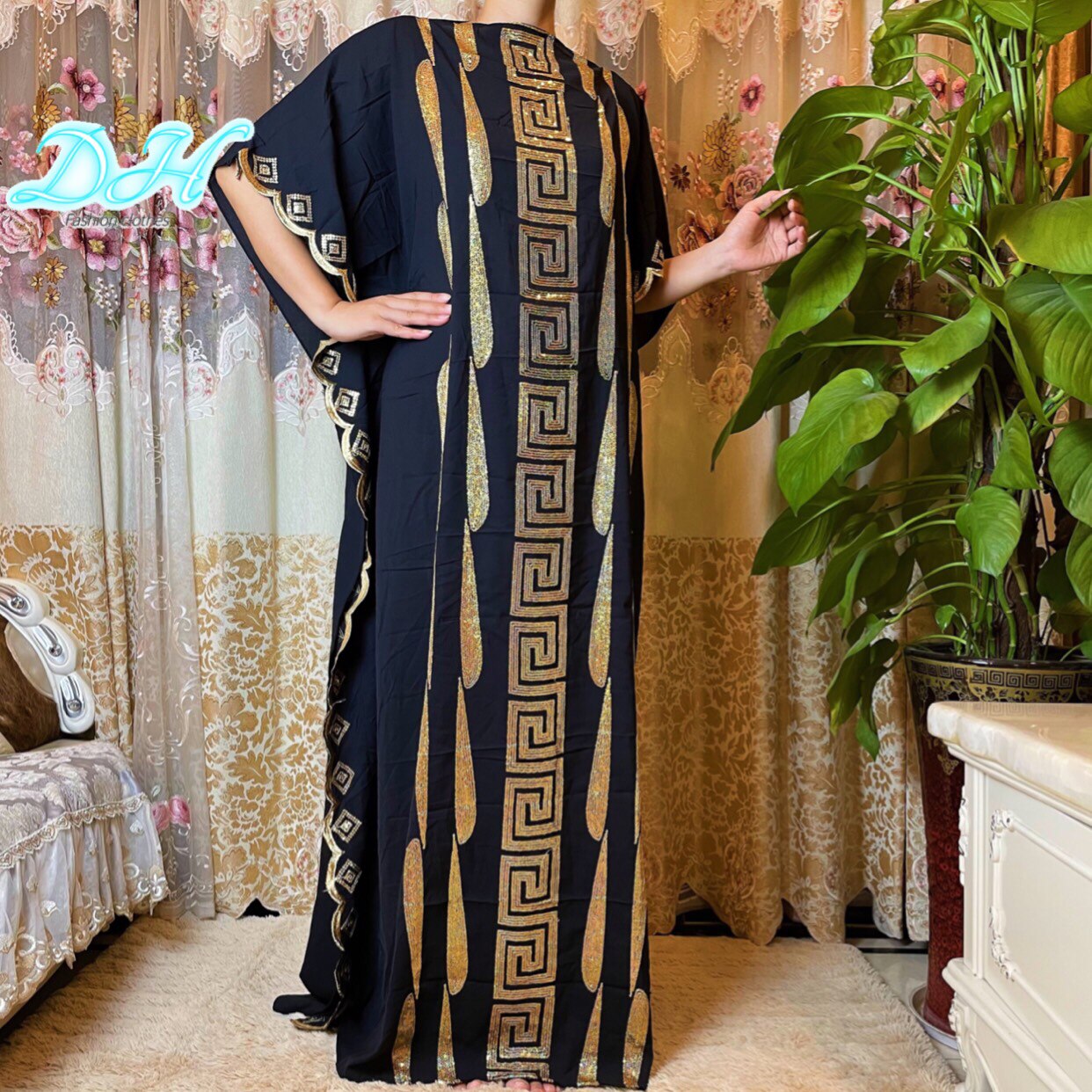 Dubai Free Size Abaya Embroidery Long Dress Arab High Grade Comfortable Fabric Women Muslim Kaftan Turkish Moroccan