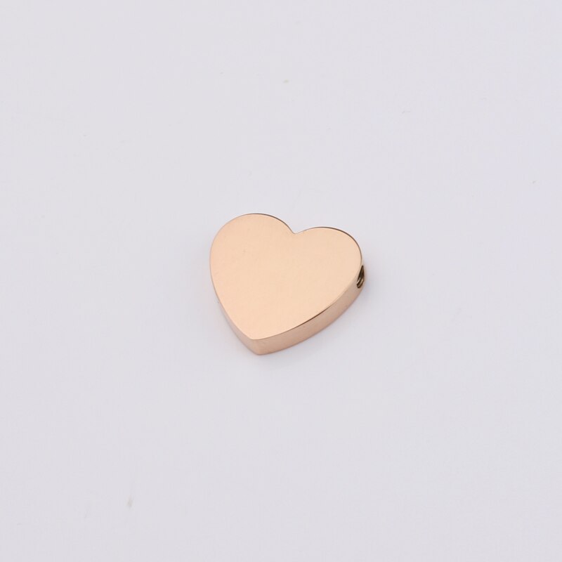 Fnixtar 20Pcs Mirror Polish Stainless Steel Blank Heart Beads For DIY Custom Name Logo Making Necklaces Braid Bracelets Jewelry