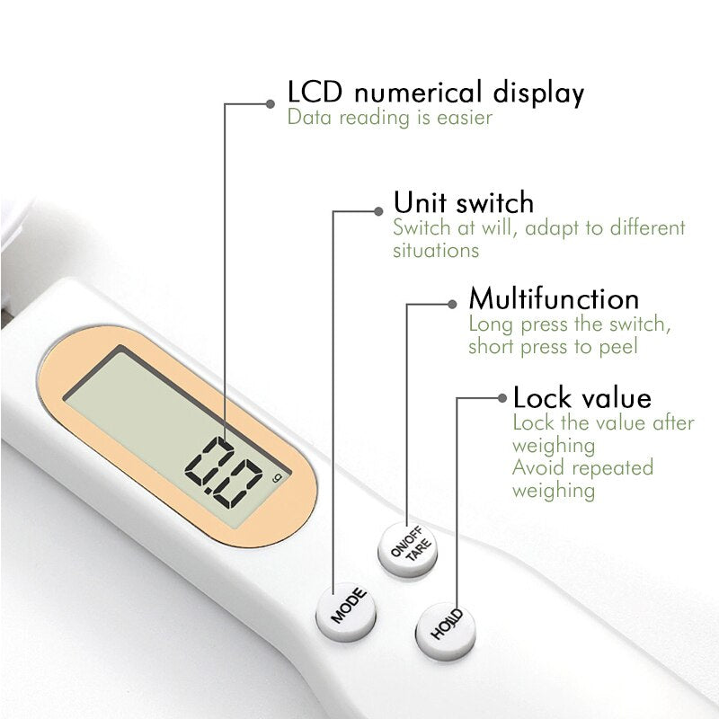 500g/0.1g  Electronic Digital Measuring Spoon Scale For Cooking Kitchen Tools