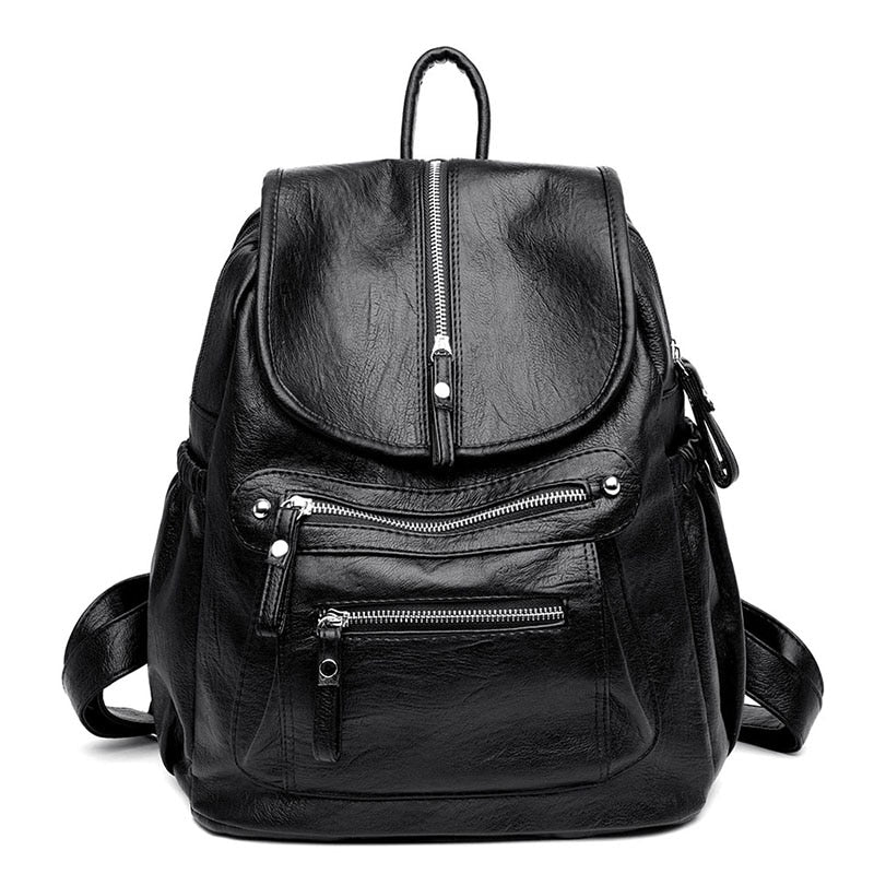 New Women Backpack High Quality Leather Backpack Fashion School Bags Casual Shoulder Bags Large Capacity Travel Backpack