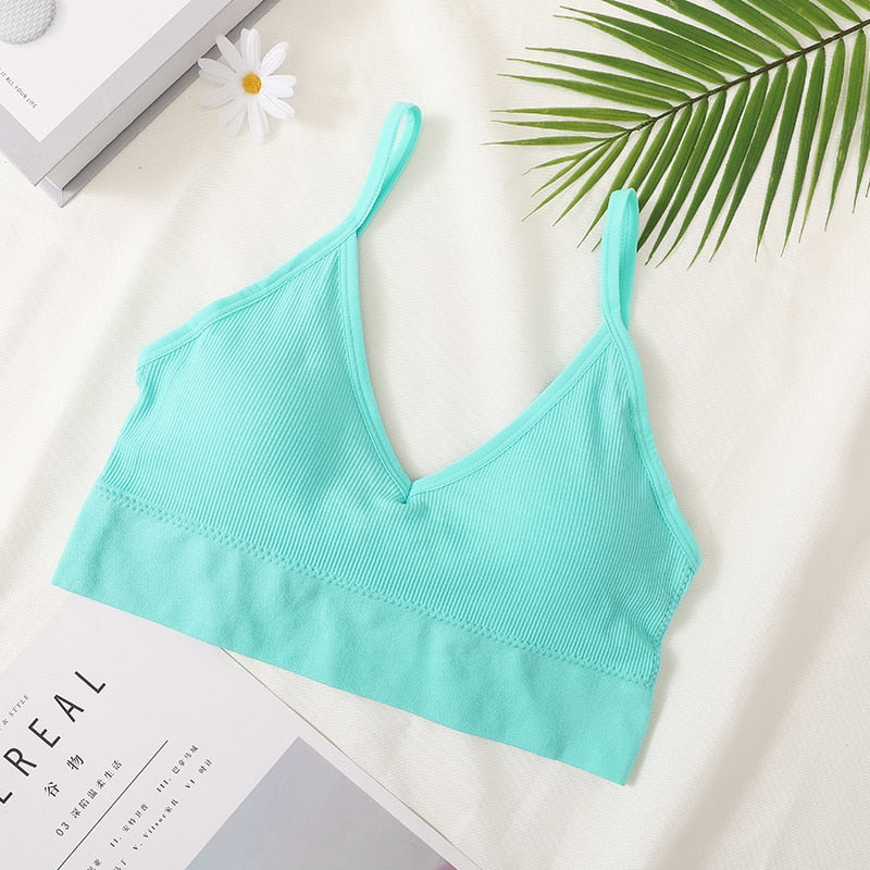 Women Sexy Crop Tops Tube Top Bra Female Streetwear Sleeveless Camis Seamless Sport Lingerie Tee Crop Top Bandeau Top Tanks