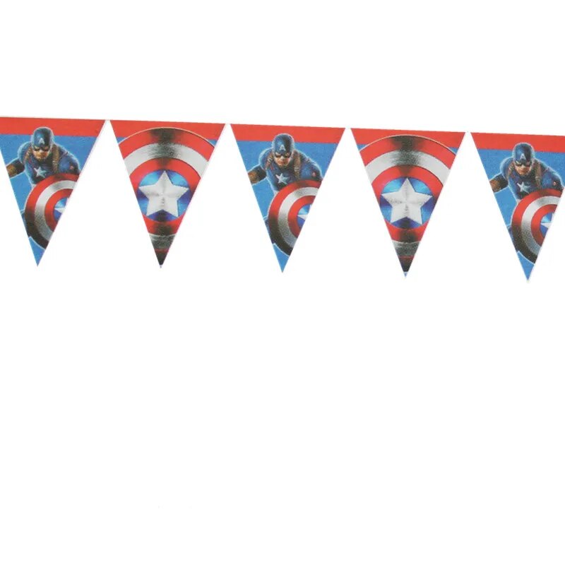 The Avengers Super Hero Captain America Birthday Party Decor Disposable Tableware Paper Cups Plates Balloon Baby Shower Supplies