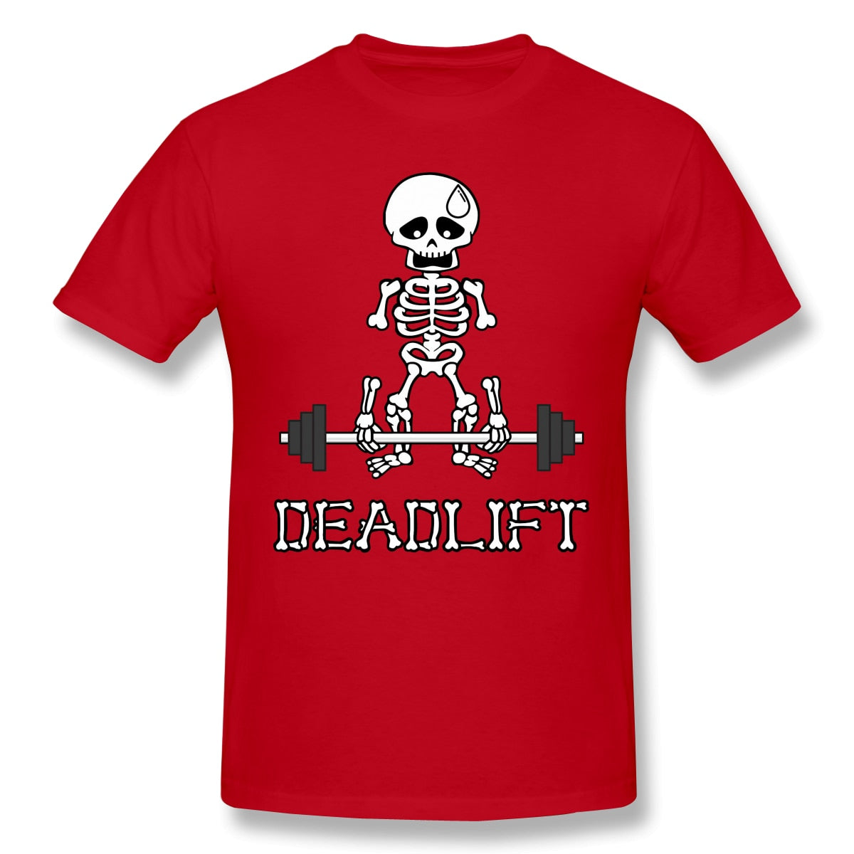 Deadlift Classic Print Cotton T-Shirt Bodybuilding Pumping GYM Muscle Training Crossfit For Men Fashion Streetwear