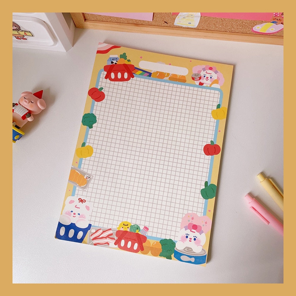 Kawaii Daily Memo Pads Note Paper Monthly Planner To Do It Check List Notepad Paperlaria School Stationery