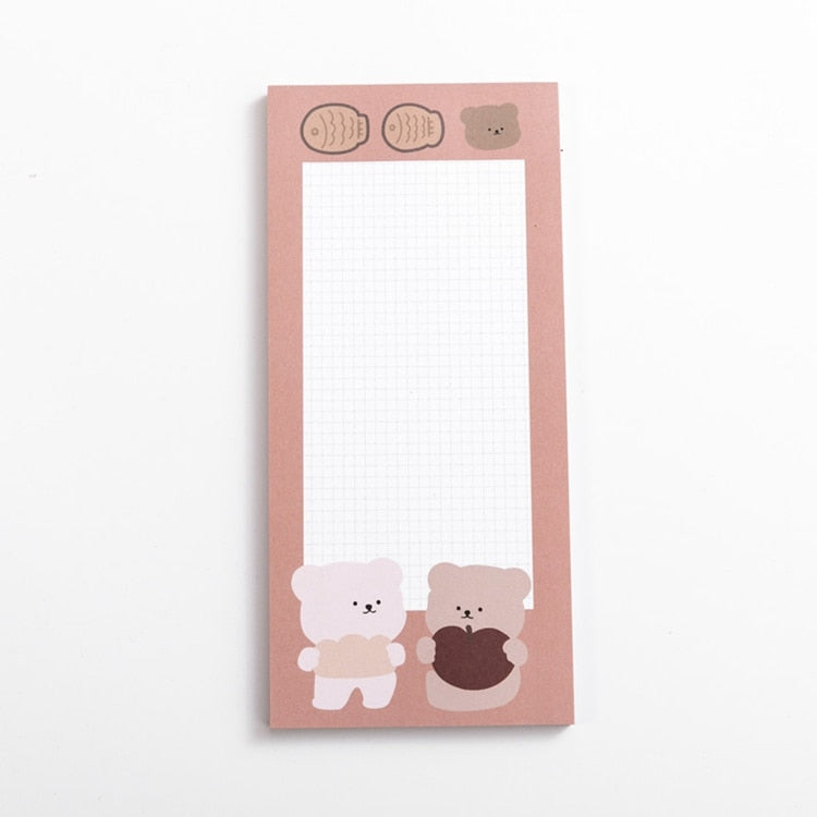 50 Sheets Cute Cookie Bear Memo Pad Kawaii Stationery N Times Sticky Notes Portable Notepad School Office Supply Papeleria