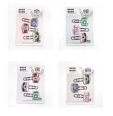 Sharkbang 8pcs 9pcs Kawaii Animal Cat Pineapple Owl Metal Paper Clip Decorative Bookmark Photo Cards Clips School Stationery