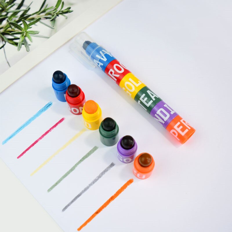 2pcs Splicing Highlighter Marker Pen Set 12 Color Fluorescent Paint Novelty Building Block Style Office School Student