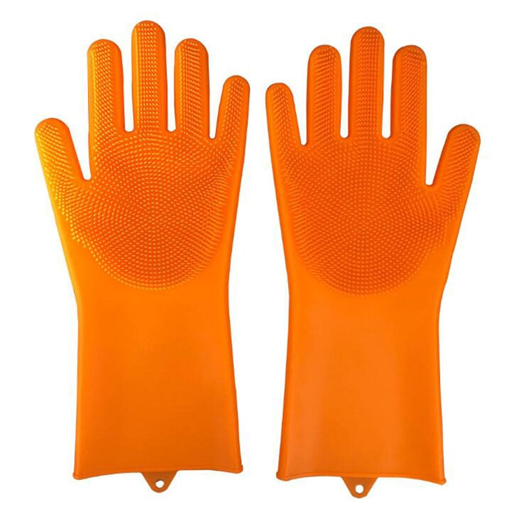 1 Pair Pet Silicone Cleaning Gloves Dog Cat Bath Cleaning Brush Gloves Scrubber Rubber Kitchen Clean Tool