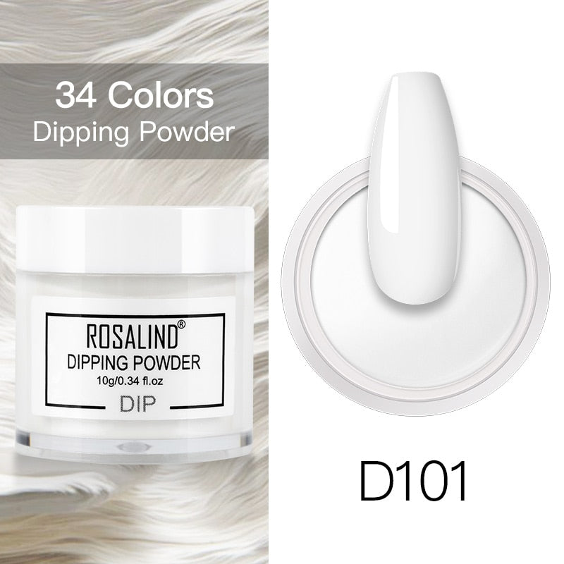 ROSALIND Nail Dipping Powder Gel Of Nails Extension  Extension Crystal Powder Nail Art Decoration Carving Glitter For Manicure