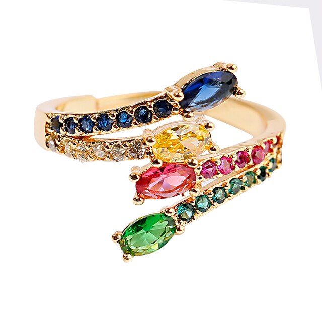 Stackable Rings Snake Rings For Women Gold Color Clear CZ Punk Rock Ring Animal Jewelry