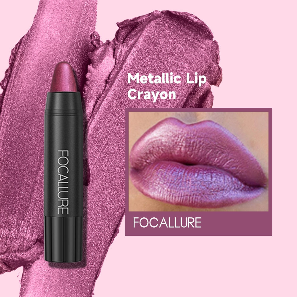 FOCALLURE 31 Colors Matte Lipstick Pencil High Gloss Crayons Long-lasting Waterproof Lip Pen Makeup Cosmetics for Women