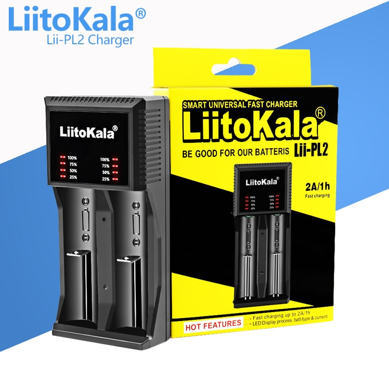 LiitoKala Battery Charger for 18650 26650 21700 AA AAA 3.7V lithium NiMH battery