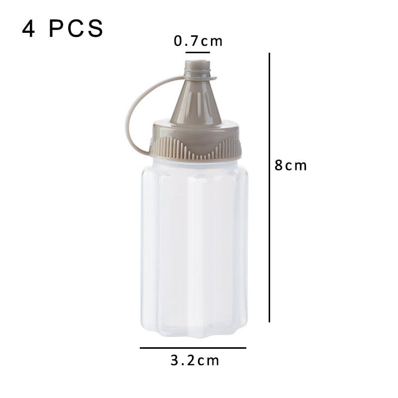 Portable Plastic Sauce Squeeze Bottle Mini Seasoning Box Salad Dressing Cooking Tool Kitchen Accessories Condiment Dispenser