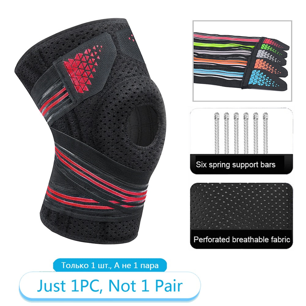 Tcare 1 Piece Knee Brace Stabilizers for Meniscus Tear Knee Pain ACL MCL Injury Recovery Adjustable Knee Support Brace Men Women