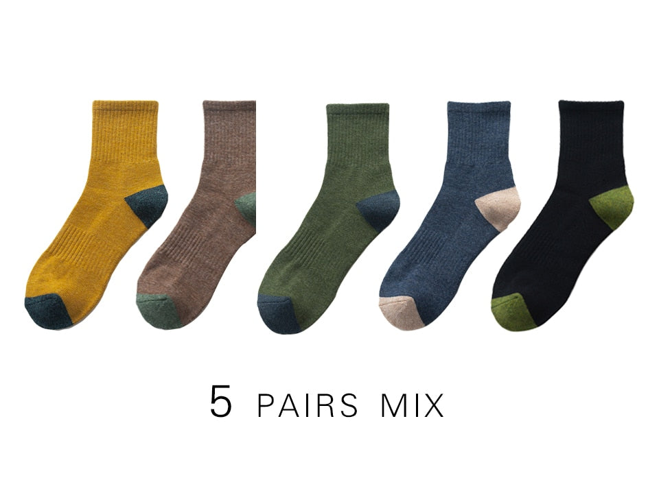 Harajuku Socks Winter Warm Men's Socks Thicke Terry Breathable High Quality Casual Business Socks Cotton Male