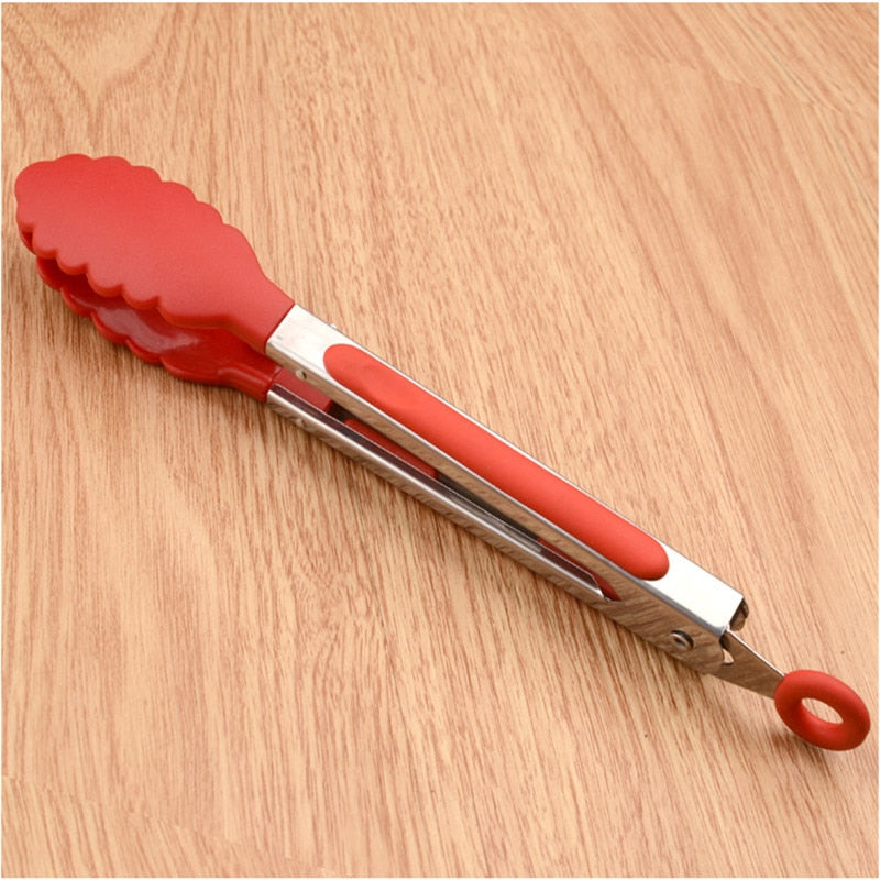 Kitchen Accessories plastic Silicone Kitchen Cooking Salad Serving Stainless Steel Handle Utensil Kitchen Tools Kitchen Gadgets