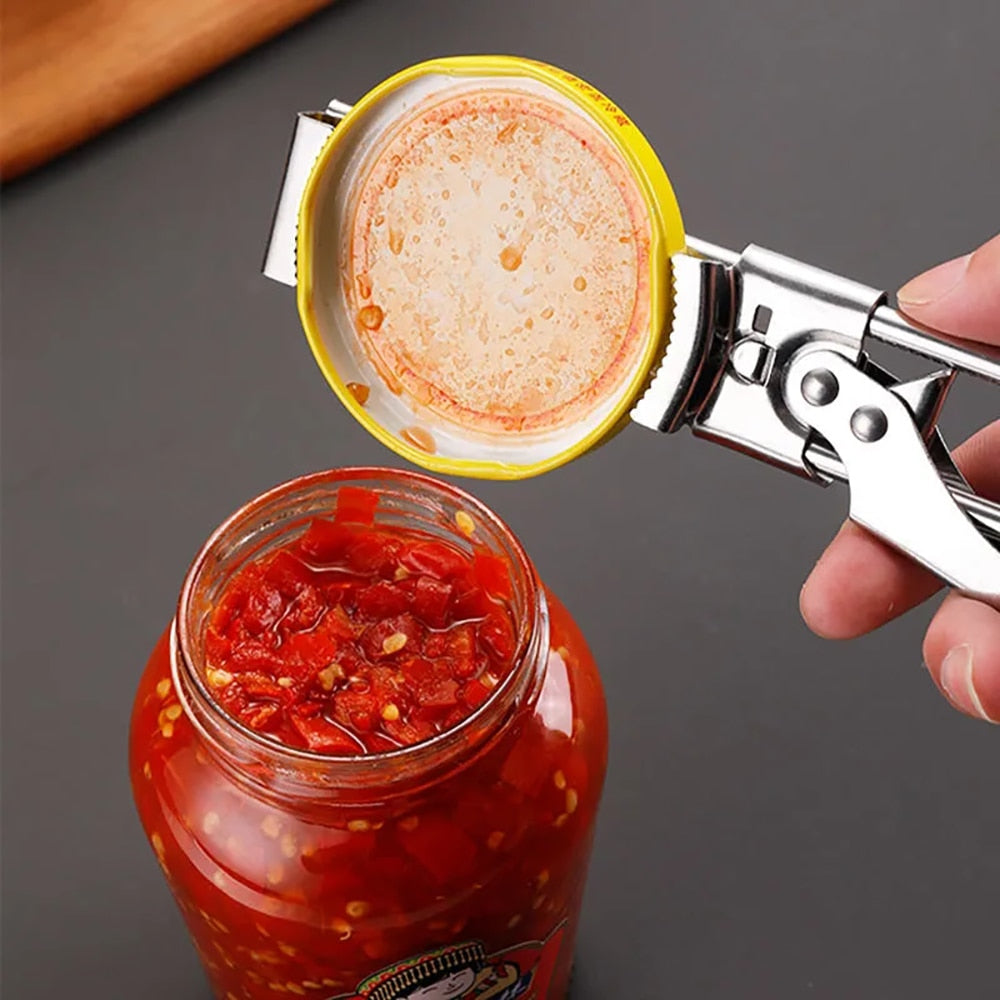 Pofessional Portable Adjustable Manual Stainless Steel Jar Lid Opener Gripper Can Opener Kitchen Supplies Accessories