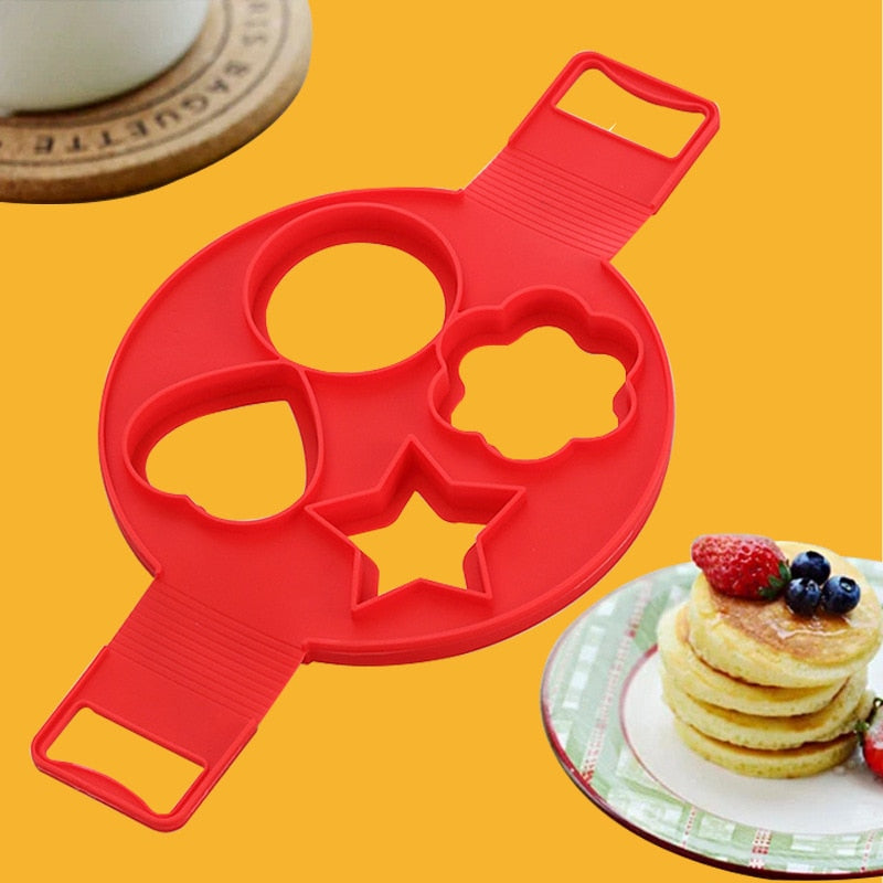 Egg Pancake Ring Nonstick Pancake Maker Mold Silicone Egg Cooker fried egg shaper Omelet Moulds for Kitchen Baking Accessories