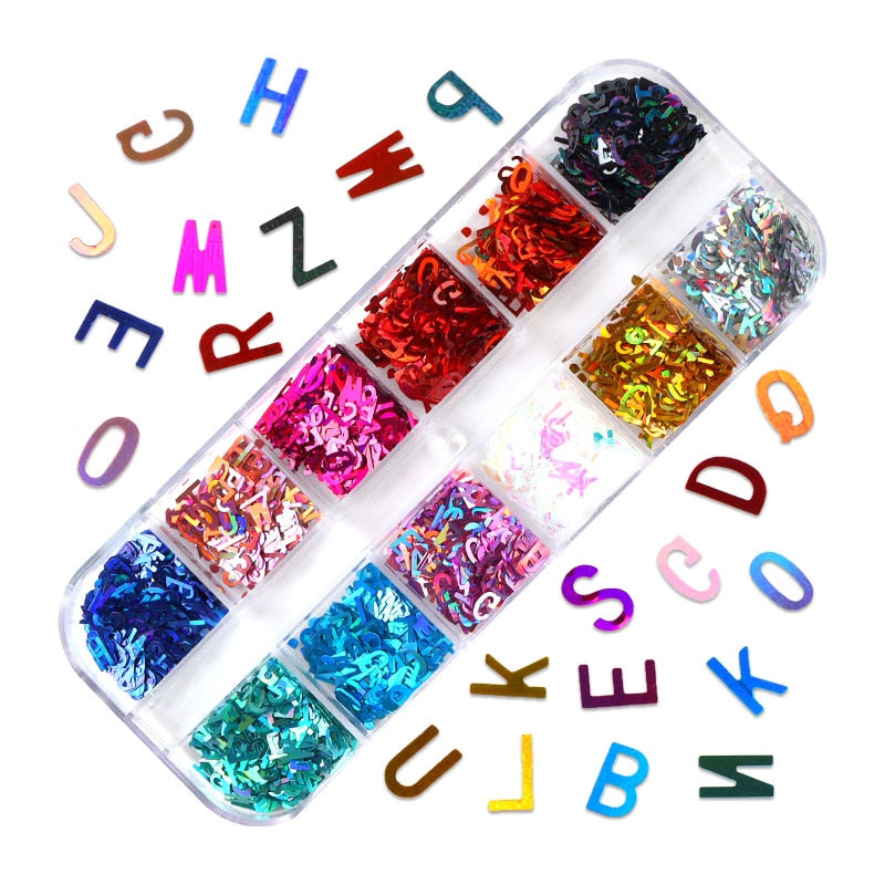 Fluorescence Butterfly Heart Fruits Various Shapes Nail Art Glitter Flakes 3D Colourful Sequins Polish Manicure Nail Decoration