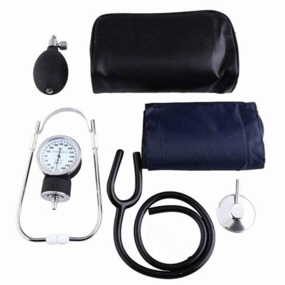 Manual Arm Blood Pressure Monitor Stethoscope Sphygmomanometer Aneroid Gauge Device Home Blood Pressure Meter Medical Equipment