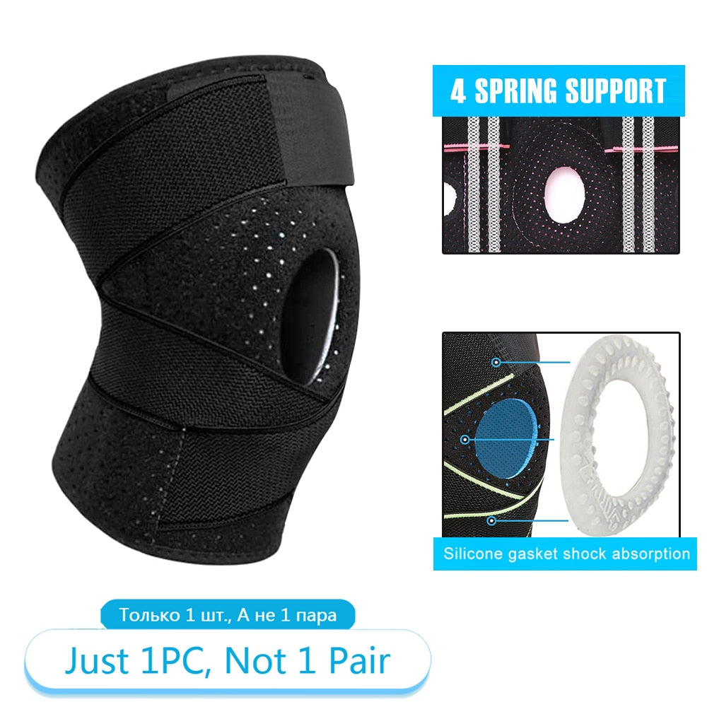 Tcare 1 Piece Knee Brace Stabilizers for Meniscus Tear Knee Pain ACL MCL Injury Recovery Adjustable Knee Support Brace Men Women