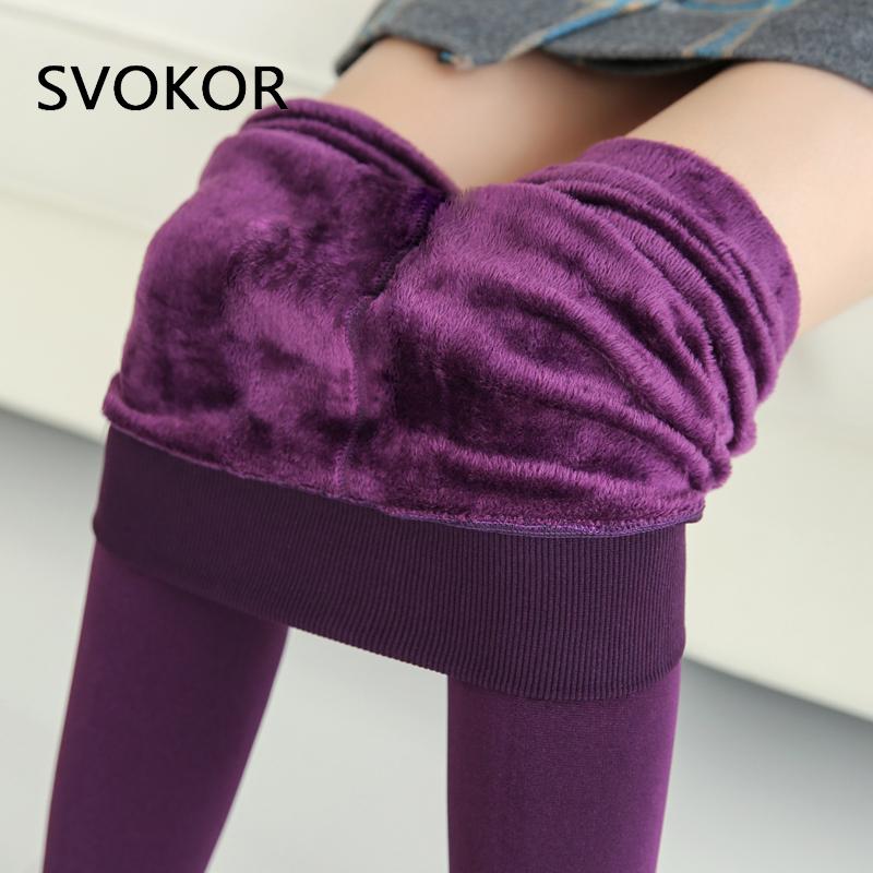 Winter Leggings Knitting Velvet Leggings High Elastic Thicken Warm Pants Skinny Pants For Women Leggins Comfortable