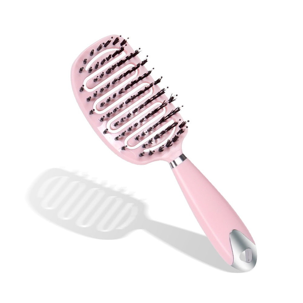 Hair Scalp Massage Comb Hair Brush Women Wet Dry Curly Ultra Detangler Hairbrush Bristle Nylon Salon Hair Styling Tools Dropship