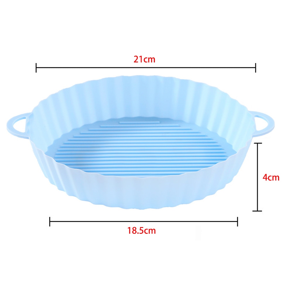 Round silicone Air Fryers Oven Baking Tray Fried Chicken Basket Mat Air Fryer Silicone Pot Grill Pan Kitchen Accessories