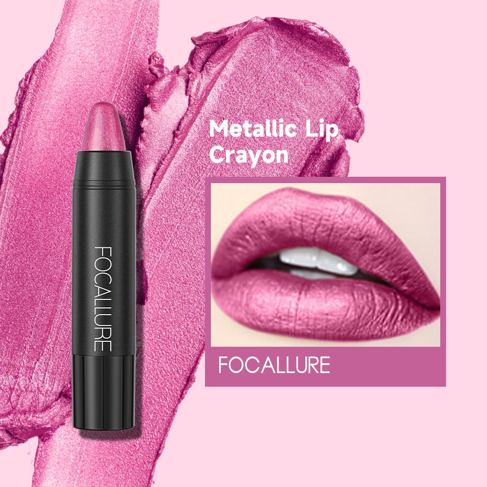 FOCALLURE 31 Colors Matte Lipstick Pencil High Gloss Crayons Long-lasting Waterproof Lip Pen Makeup Cosmetics for Women