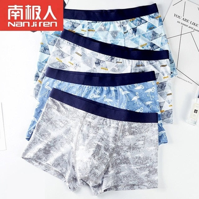 Boxers Men Boxer Underwear Cotton Man BoxerShort Breathable Printed Panties Flexible Boxer Male Shorts Comfortable Underpants