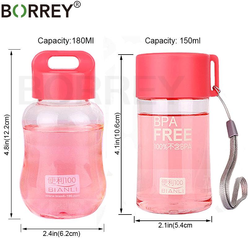 BORREY Colored Plastic Small Water Bottles Portable School Water Bottles Bpa Free Mini Cute Kids Children Direct Drinking Bottle