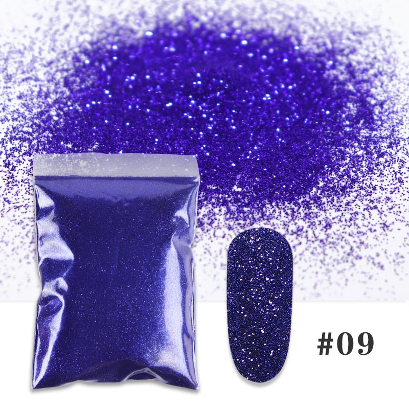 50G Holographic Mixed Hexagon Shape Chunky Nail Glitter Silver Sequins Laser Sparkly Flakes Slices Manicure Nails Art Decoration