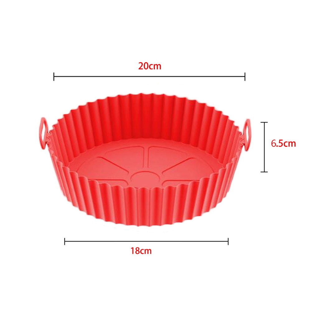 Round silicone Air Fryers Oven Baking Tray Fried Chicken Basket Mat Air Fryer Silicone Pot Grill Pan Kitchen Accessories