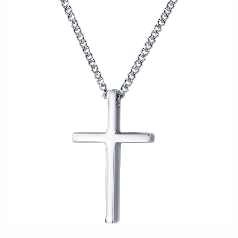 Sterling Silver Jewelry Cross Pendant Short 40cm Necklace Cute Gift