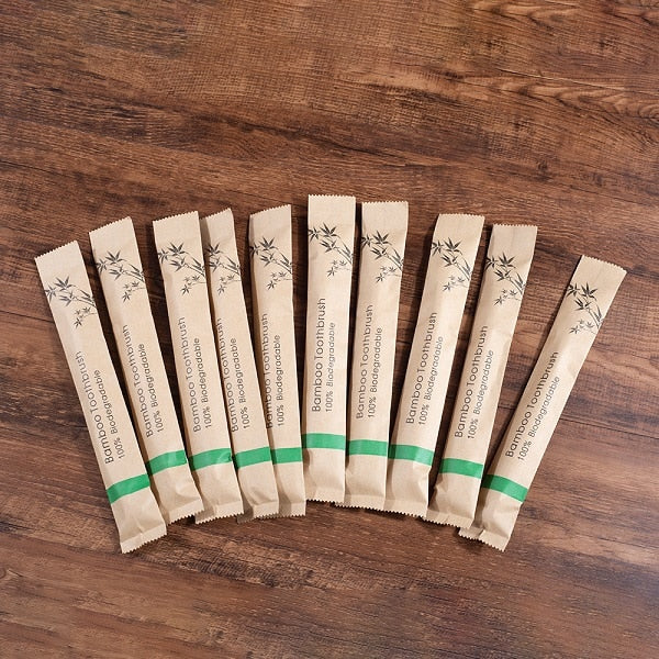 10 Piece Soft Bristles Bamboo Toothbrush Eco Friendly Vegan Tooth Brush Escova De Dente Cepillo De Dientes Bambu Brosse A Dent