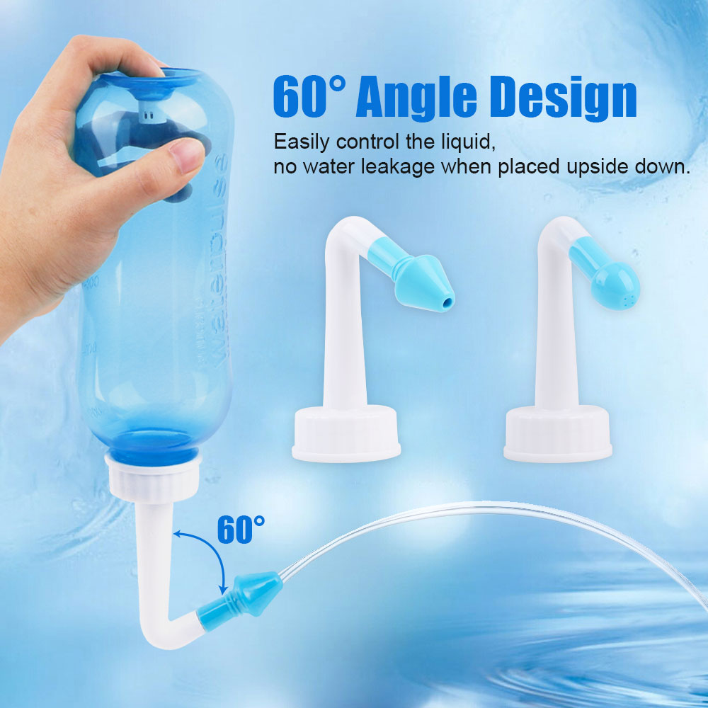 1set 300ML Nasal irrigator Nasal Rinse Bottle Nasal Wash Cleaner Nose Protector Avoid Allergic Rhinitis Adults Children Neti Pot