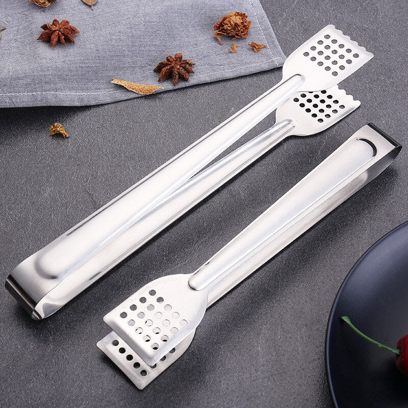 Stainless Steel BBQ Food Tongs Anti Heat Bread Clip Pastry Clamp Barbecue Tongs Kitchen Utensils Cooking Kitchen Accessories