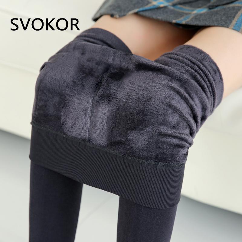 Winter Leggings Knitting Velvet Leggings High Elastic Thicken Warm Pants Skinny Pants For Women Leggins Comfortable