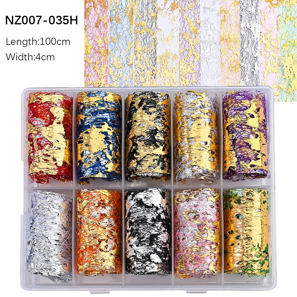 50pcs/Lo Holographic Transfer Foil Stickers 4*20cm Random Decals 30pc Flower Transferring Wraps Slider Nail Transfer Foil Decors