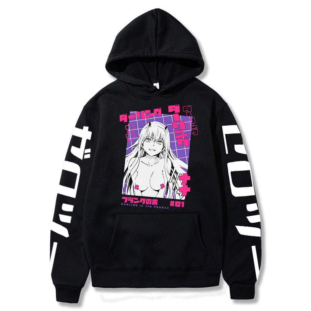 Anime Darling In The Franxx Men Women Unisex Hoodies Sweatshirts Zero Two Hoodie Autumn Winter