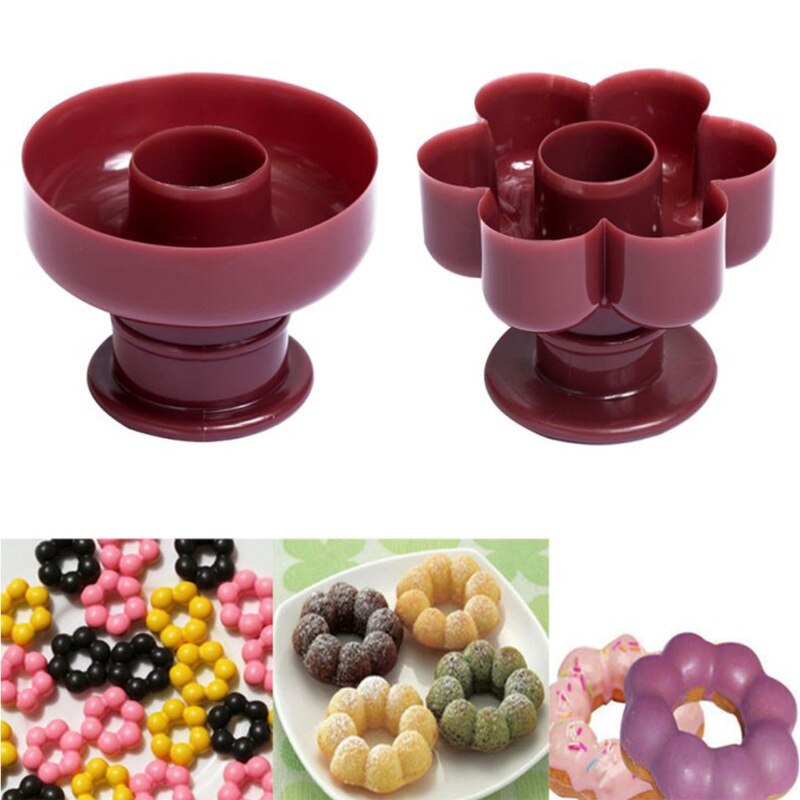 Creative DIY Donut Mold Cake Decorating Tools Plastic Desserts Bread Cutter Maker Baking Supplies Kitchen Tools