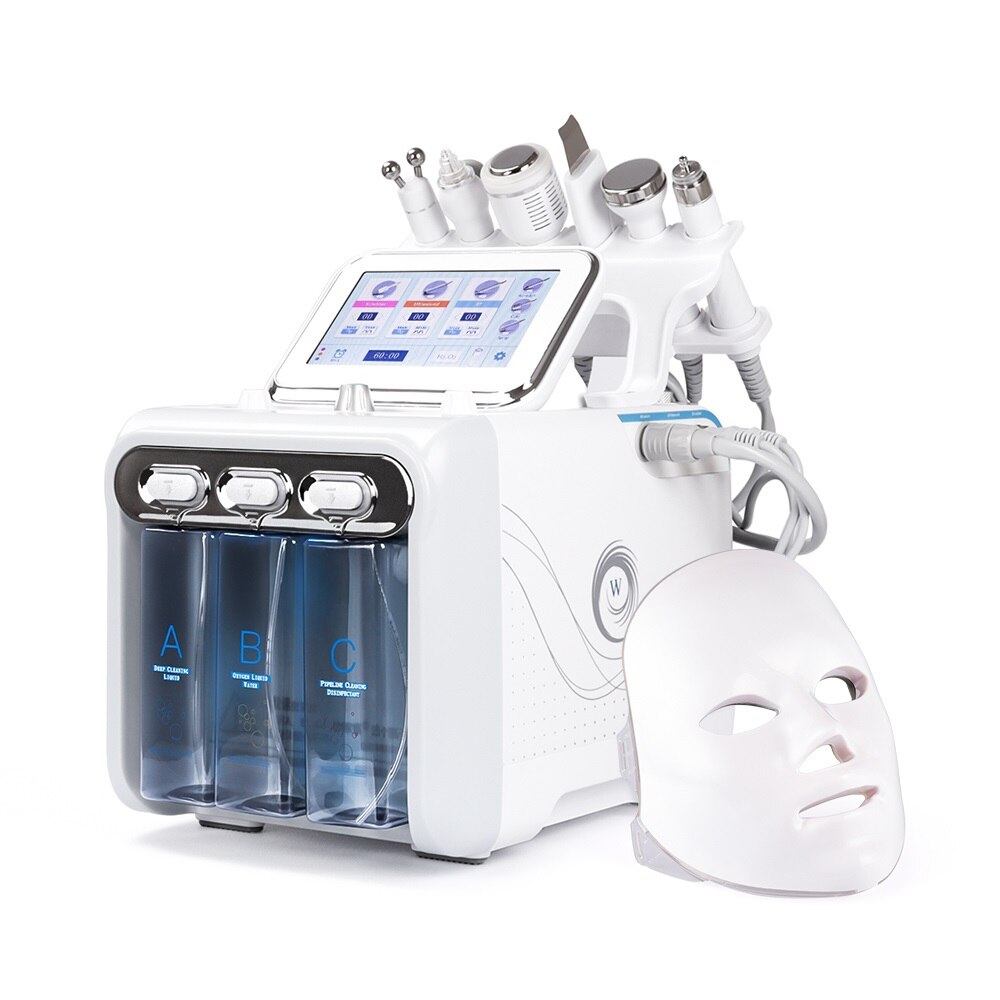 7 In 1 H2O2 Water Oxygen Jet Peel Hydra Beauty Skin Cleansing Hydro Dermabrasion RF Bio-lifting Face Machine Water Aqua Peeling