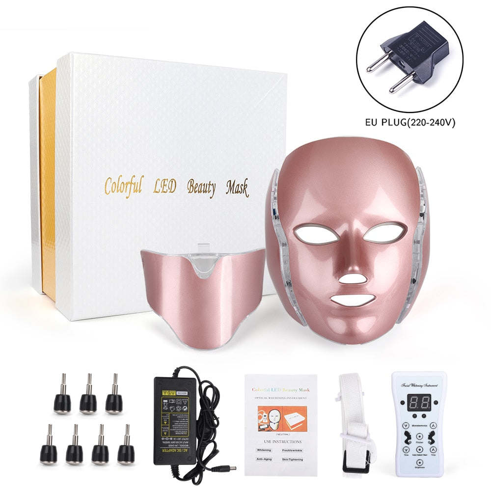 7 Colors LED Light Therapy Face Mask Skin Rejuvenation Led Photon Facial Mask Phototherapy Face Care Beauty Anti Acne Machine