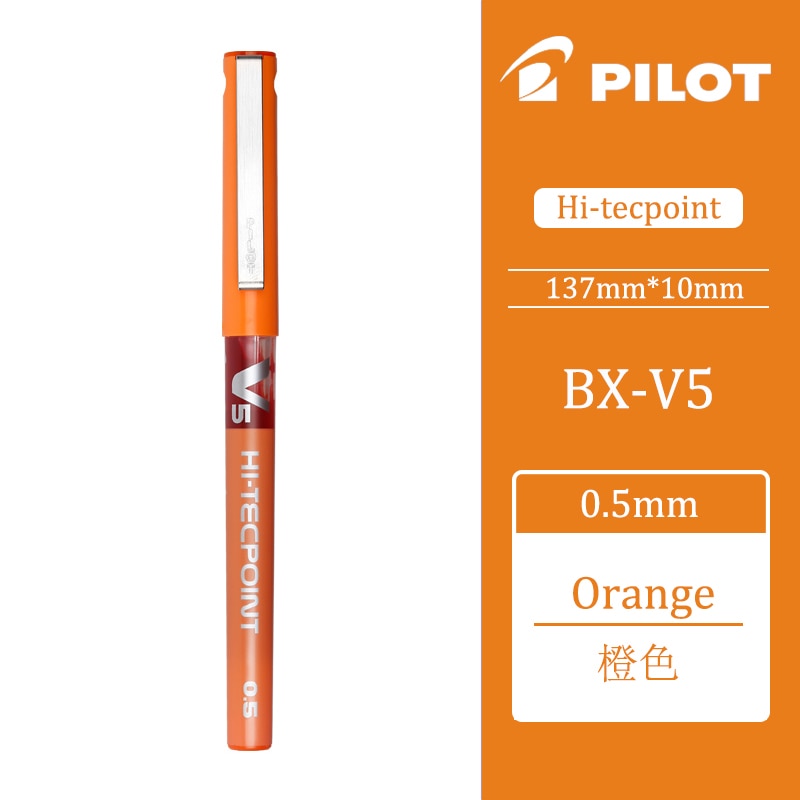 1PCS Pilot Needle Nib Gel Pen V5 Water-based Ballpoint Pen Stationery Office Supplies Writing 0.5mm BX-V5 Kawaii School Supplies