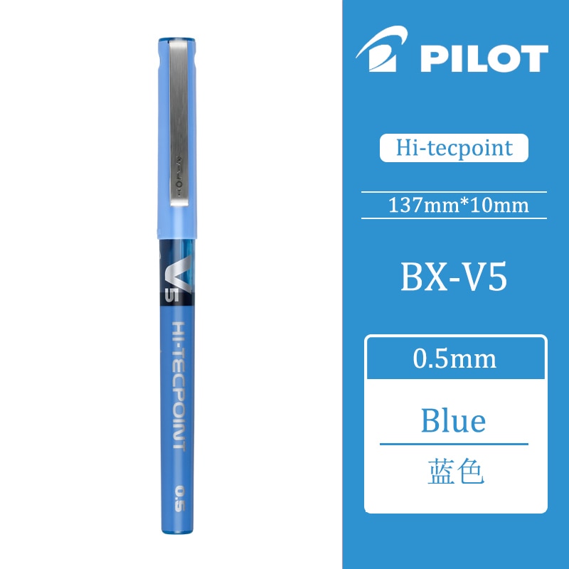 1PCS Pilot Needle Nib Gel Pen V5 Water-based Ballpoint Pen Stationery Office Supplies Writing 0.5mm BX-V5 Kawaii School Supplies