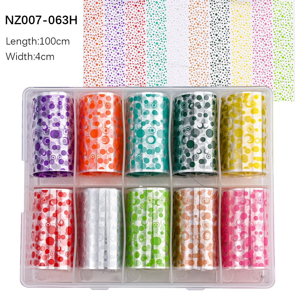 50pcs/Lo Holographic Transfer Foil Stickers 4*20cm Random Decals 30pc Flower Transferring Wraps Slider Nail Transfer Foil Decors