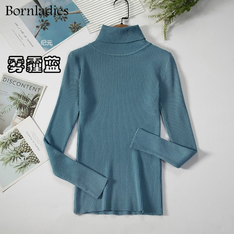 Basic Turtleneck Women Sweaters Autumn Winter Tops Slim Women Pullover Knitted Sweater Jumper Soft Warm Pull