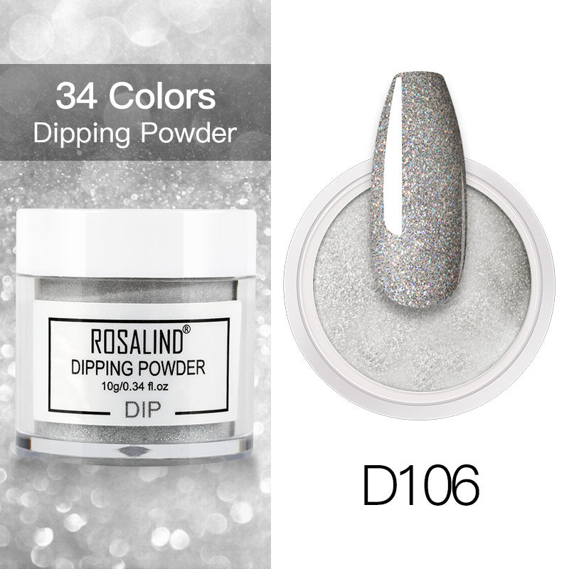 ROSALIND Nail Dipping Powder Gel Of Nails Extension  Extension Crystal Powder Nail Art Decoration Carving Glitter For Manicure