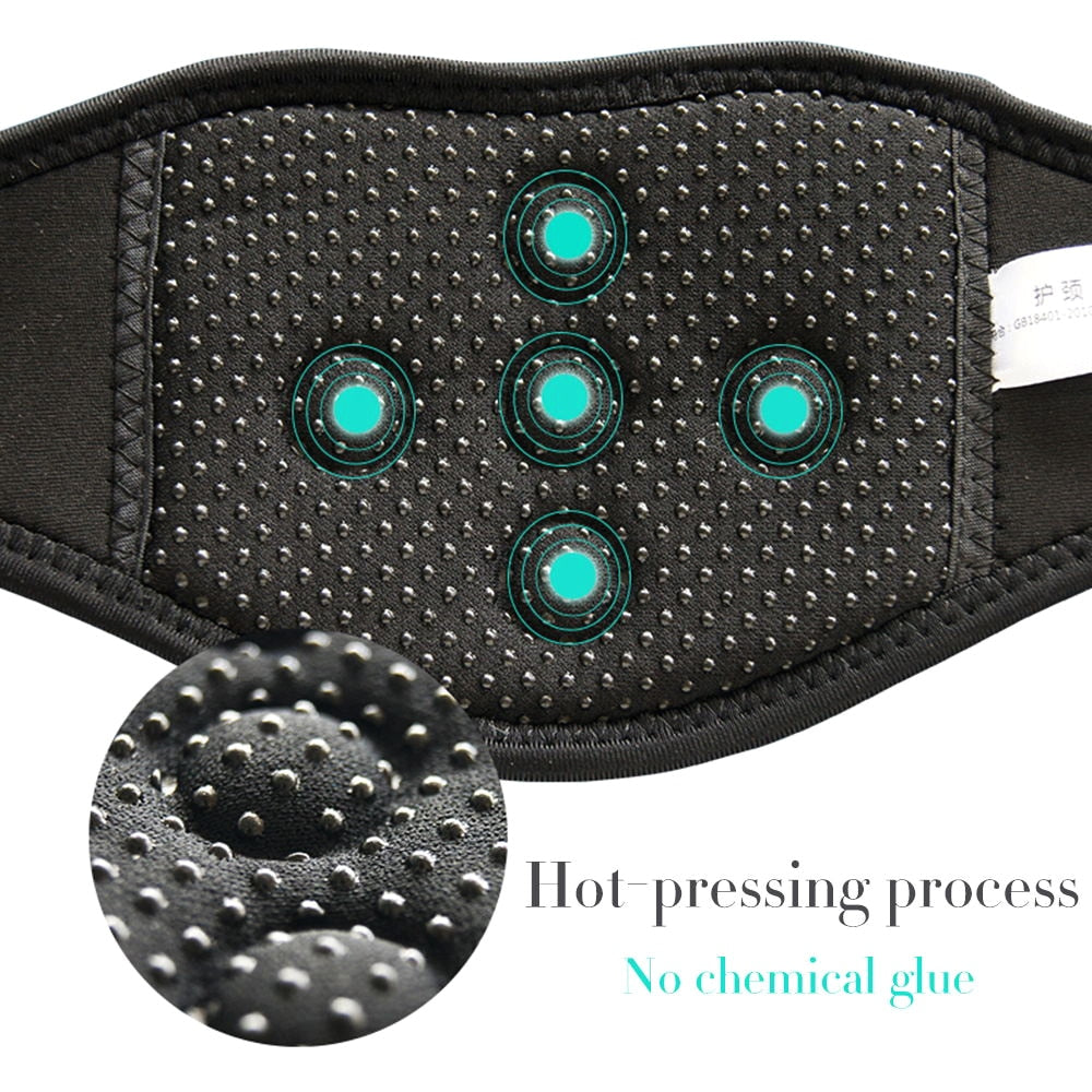 Tcare Tourmaline Magnetic Therapy Self-Heating Neck Pads Thermal Massager Belt Cervical Vertebra Protection Neck Support Brace